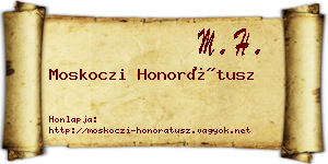 Moskoczi Honorátusz névjegykártya